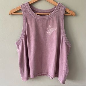 O’Neill “Fly High Swim Low” Crop Top Tank Top High Neck Crew Neck Muscle Tee L